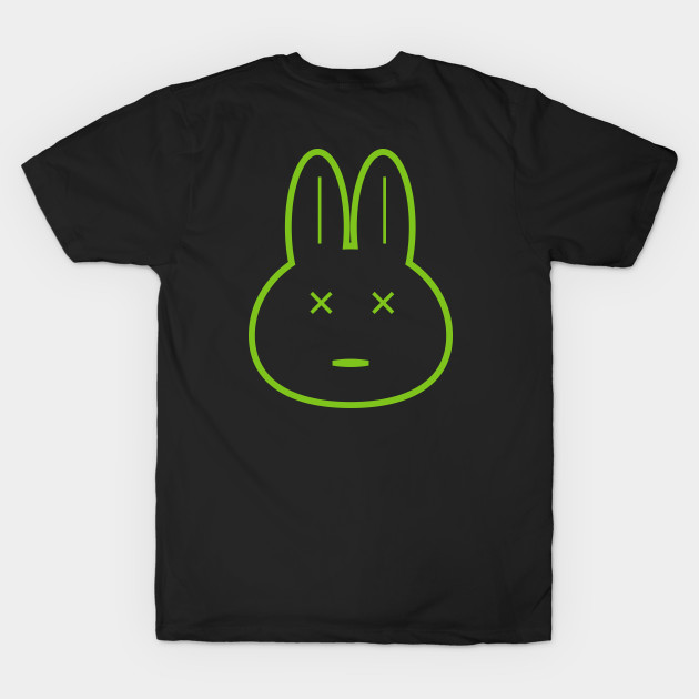 Rabbit In Strange Mood Green Color by ulunkz